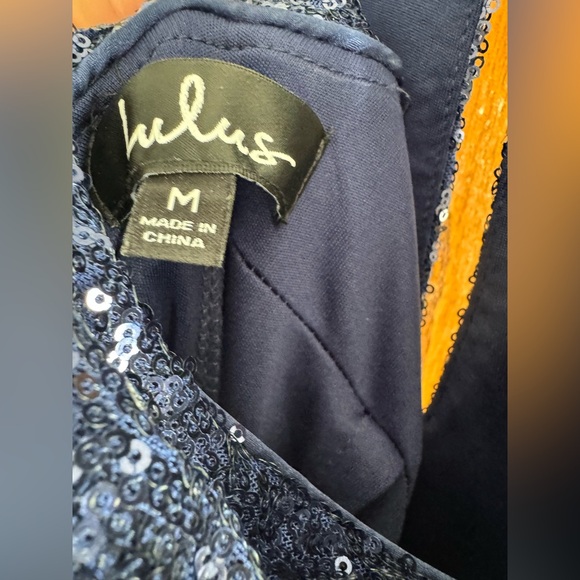 Lulu's Totally Gorgeous Navy Blue Sequin Backless Maxi Dress - Picture 8 of 10